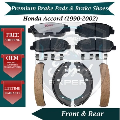 Almohadillas delanteras y zapatas traseras premium OE para Honda Accord 1990-2002 garantía de por vida Foto 1 de 4