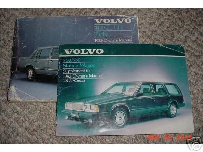 Volvo 740 GL 1985 GLE y turbo vagón manual del propietario Foto 1 de 1