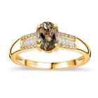 Luxoro 14K Yellow Gold Natural Aaa Turkizite Diamond Ring Size 8 Ct 1.6 H I3