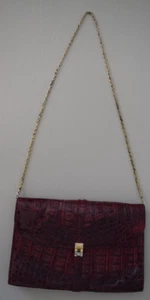 Vintage, Damenhandtasche, Krokoleder, weinrot, 1950er/1960er, zum restaurieren - Bild 1 von 9