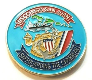 US COAST GUARD MSO SAN JUAN PUERTO RICO Challenge Coin Guarda Costas Moneda - Picture 1 of 6