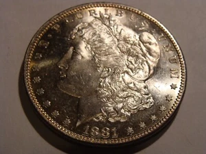 1881-S Morgan Silver Dollar - nice BU ! - Picture 1 of 3
