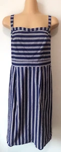CITY CHIC (Plus size) Navy/white striped square neck dress. Size XS (14) - Picture 1 of 6
