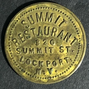 Summit Restaurant Lockport, NY Good For 10c In Trade Token 23mm Scarce - Picture 1 of 3