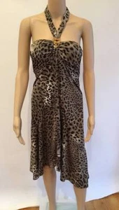 VESTIDO HALTER SIN TIRANTES ROBERTO CAVALLI DE COLECCIÓN BUSTIER 40 - Imagen 1 de 4