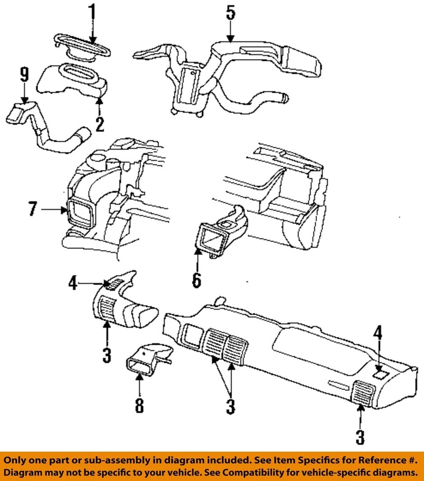 CHRYSLER OEM 97-99 Neon Instrument Panel Ducts-Vent Grille LF74TX9 - Изображение 1 из 1