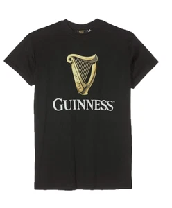 NEW Guinness Classic T-Shirt with Gold Harp Design, Black Men's M - Picture 1 of 5