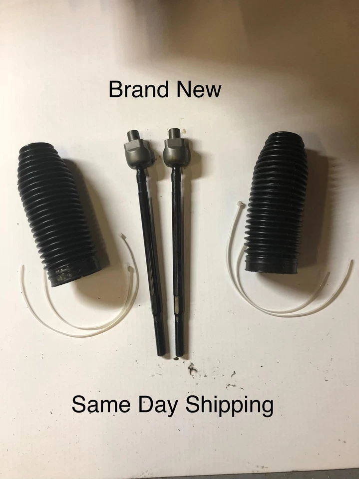 4 pc Set TWO NEW Inner Tie Rod TWO BOOTS for Buick Cadillac Oldsmobile Pontiac - Image 1 of 1