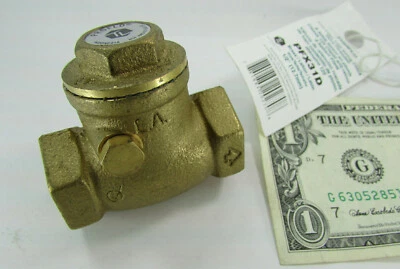 ProFlo Low Lead Brass Swing Check Valves 1/2" NPT Female Threaded 200 PSI PFX31D - Image 1 of 4