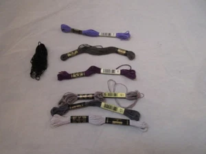 Lot of 6 Skeins DMC 25 100% Cotton Grays/Purples #65 - Picture 1 of 3