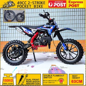 Dirt Bikes 2 Stroke 49CC 50CC Engine Mini Motorbike Kid Motorcycle Pocket Bikes - Picture 1 of 24
