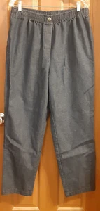 Woman Within Blue Jeans Elastic Waist Fake Fly Hidden Pockets Misses Size 18W - Picture 1 of 4