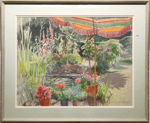 MARY BERESFORD-WILLIAMS "THE POND" SIGNED ORIGINAL DRY PASTEL PAINTING, 48/62 CM - Picture 1 of 24
