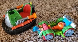 Vintage 1990 1991 Teenage Mutant Ninja Turtle Hover Craft Toilette Taxi Kanalisation Spielzeugautos - Bild 1 von 13