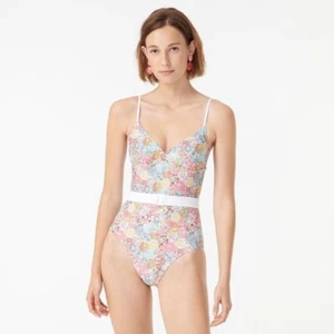 Cintura J Crew pezzo unico in Liberty® patchwork Dream cintura floreale taglia 10 ret $128 - Foto 1 di 4