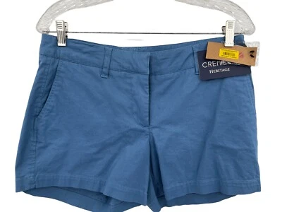 NOVO Shorts Feminino Cremieux Heritage Kate Short Delft Azul Frente Plana 4" Tamanho 6 - Imagem 1 de 4