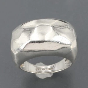 Silpada CLASSIQUE Hammered Sterling Silver Wide Band Dome Ring R2758 Size 8 - Picture 1 of 7