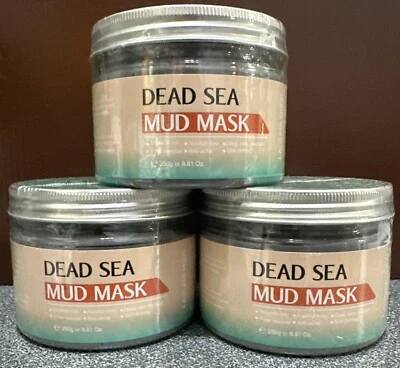 3x Laguna Moon - Dead Sea Mud Mask 750g Natural Face & Body Deep Cleansing Scrub - Image 1 of 3