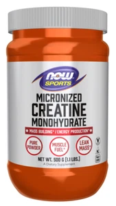 Monohidrato de creatina micronizada Now Foods Sports 1,1 libras. 500 g - Imagen 1 de 1
