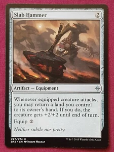 Magic The Gathering BATTLE FOR ZENDIKAR SLAB HAMMER artifact card MTG - Picture 1 of 2