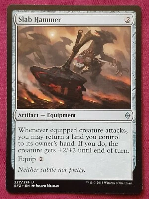 Magic The Gathering BATTLE FOR ZENDIKAR SLAB HAMMER artifact card MTG - Image 1 of 2