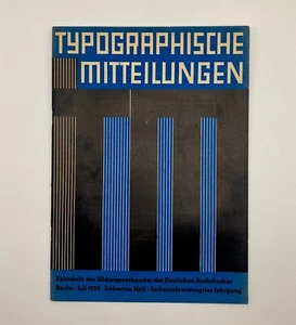 Typographische Mitteilungen, July 1929. German Printing Trade Journal - Bild 1 von 5