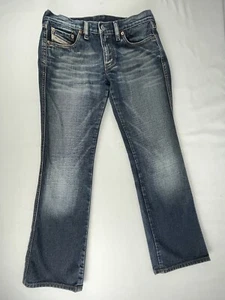 Diesel Women’s Distressed Boot Leg Blue Stone Washed Jeans Low Rise Size W28 L29 - Picture 1 of 17