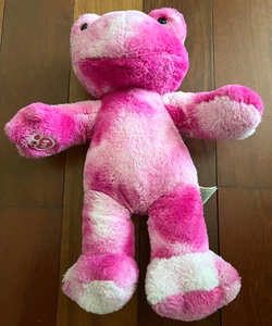Costruisci un orso TOADALLY TIE DYE RANA ROSA PELUCHE 16" PELUCHE BAB raro - Foto 1 di 4