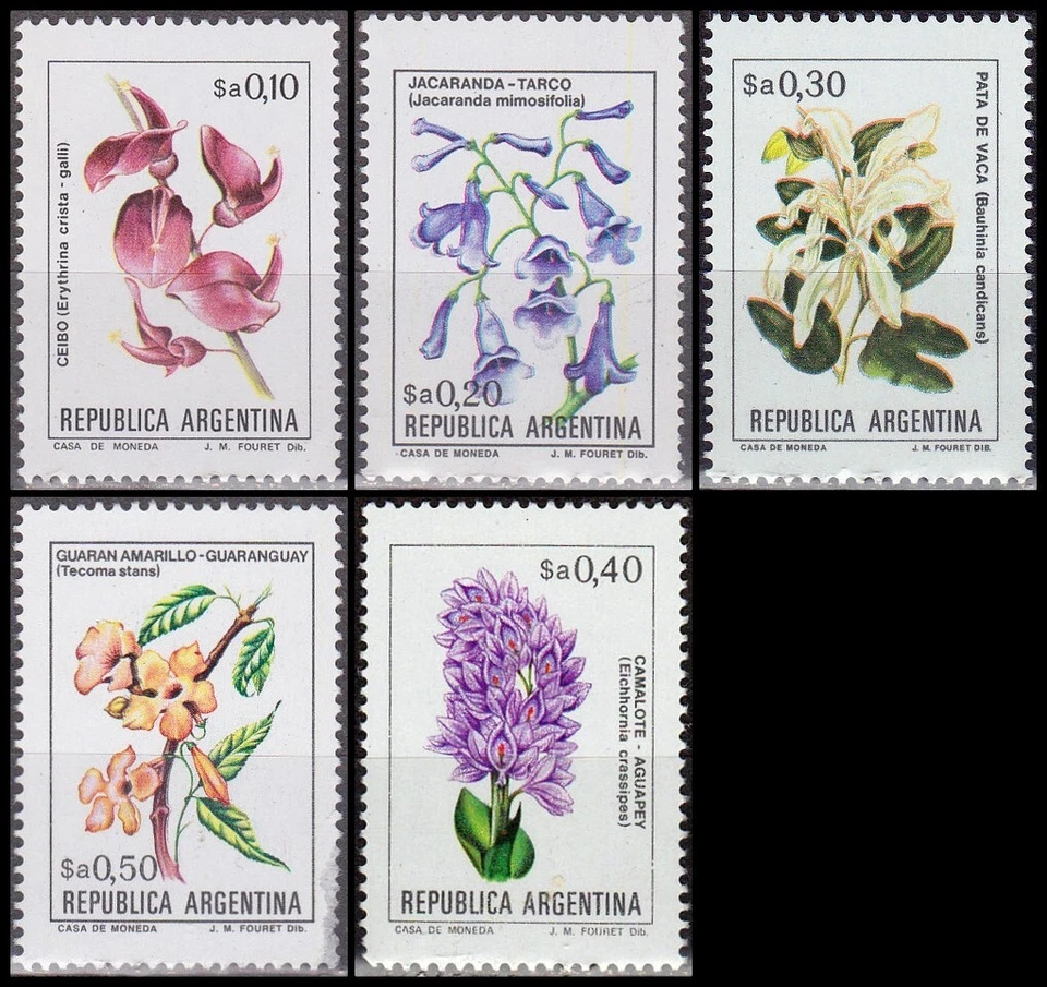 1983 - ARGENTINA - FLORES - NUEVOS SIN CHARNELA - MNH - Imagen 1 de 1