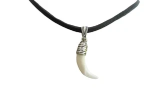 Rotfuchs Zahn Anhänger Halskette Tierknochen Geist Tierschmuck - Bild 1 von 2