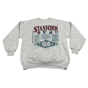 Vintage Stanford Cardinal Sweatshirt Herren XL NCAA College Pullover Made USA Grau - Bild 1 von 9