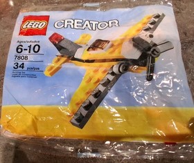 LEGO Creator 7808 Mini Airplane NEW! Yellow Prop Plane 66373 Polybag Kids Toy