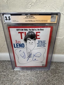 JAY LENO SIGNED TIME MAGAZINE 16.03.92 #v139 #11 CGC AUTOGRAMM JSA COA 3,5 SKIZZE - Bild 1 von 5