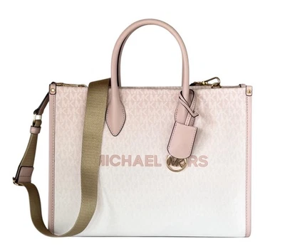 BOLSO DE HOMBRO MICHAEL KORS MIRELLA MD EAST WEST TOTE OMBRE POLVO RUBOR Foto 1 de 4