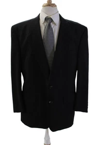 Christian Dior Mens Two Button Printed Long Sleeve Lined Blazer Black Size 42 - Picture 1 of 10
