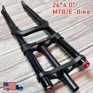 BUCKLOS 26*4.0 in Fat/Snow/MTB/XC Air Suspension Bike Forks 1-1/8” Disc Brake QR - Picture 1 of 9