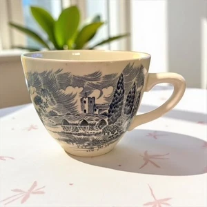 Enoch Wedgwood Blue and White "Countryside" Teacup Tunstall Ltd - Picture 1 of 10