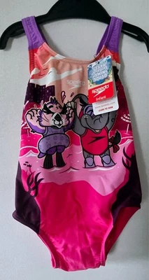 Toddler girls pink and purple speedo swimming costume new with tags - Image 1 of 4