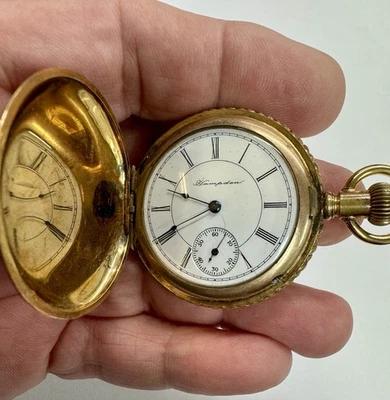 1900 Hampden Model 3 Grade No. 200 7J 6s Pocket Watch For Repair or Parts - Image 1 of 4