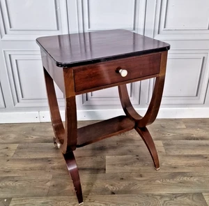 Retro Vintage Wooden Side Table & Drawer – Mid Century -Bedside Lamp - Art Deco - Picture 1 of 24