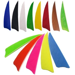 50pcs 3" Archery Arrow Feather Natural Turkey Fletches Fletching Right Left Wing - Picture 1 of 22