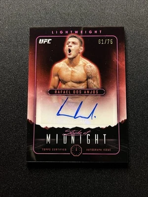 Topps UFC Midnight - Rafael Dos Anjos Stroke of Midnight Autographs /75 - Image 1 of 2