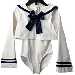 Weissman Sailor Halloween Costume XS Child XSC Navy USA Leotard Dance Dress-up - Picture 1 of 8