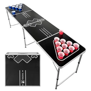 TEKONA Beer Pong Tisch Set 100 Becher 6 Bälle Modern TEKONA Beerpong Bier Pong