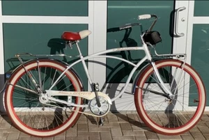1963 Schwinn Pearl White Corvette 4 Jewel Chrome Rear Rack Vintage Bicycle - Picture 1 of 18