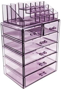 Makeup Jewelry Storage Display Case Acrylic Cosmetic Organizer Drawer Large Sets - Picture 1 of 9