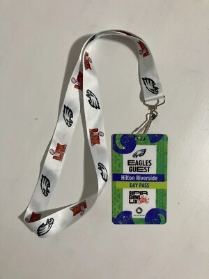 Guest Day Pass Super Bowl LIX Philadelphia Eagles Team Hotel Credential Lanyard - Image 1 of 4