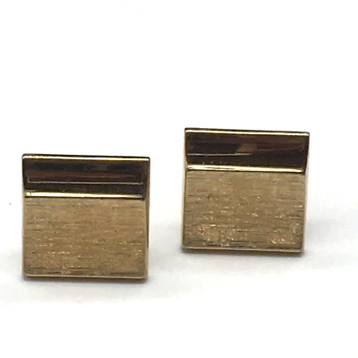 Gemelos cuadrados texturizados tono dorado Swank de colección 1” aniversario boda gala formal Foto 1 de 4