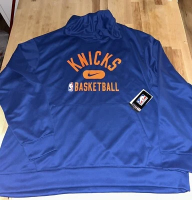 SUDADERA CON CAPUCHA NIKE PARA HOMBRE NEW YORK KNICKS EMITIDA POR EL EQUIPO Y EL JUGADOR RARA TALLA 3XLT AZUL Foto 1 de 4