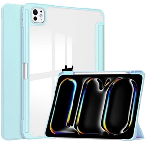 For iPad Air Pro 11" 13" 2024 Case Stand Smart Magnetic Cover With Pencil Holder - Picture 1 of 16